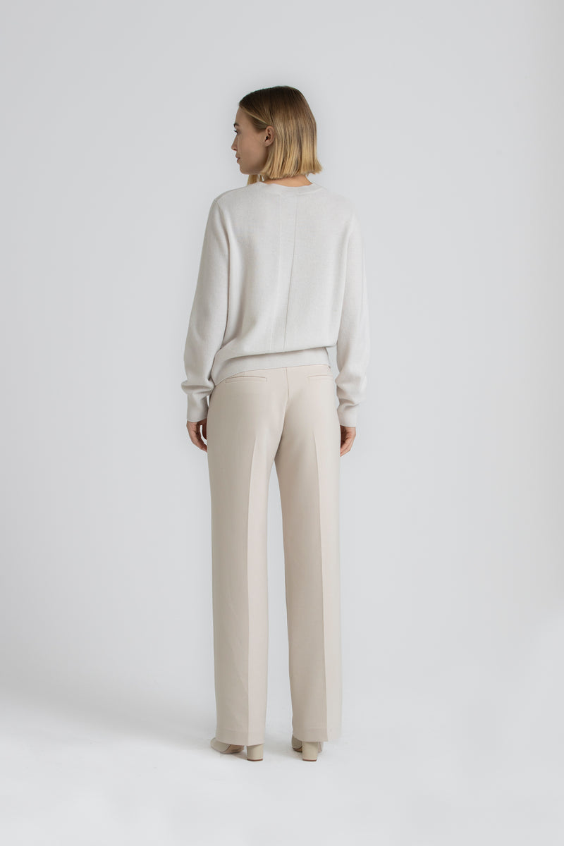 FANTA Crew neck cardigan mastic