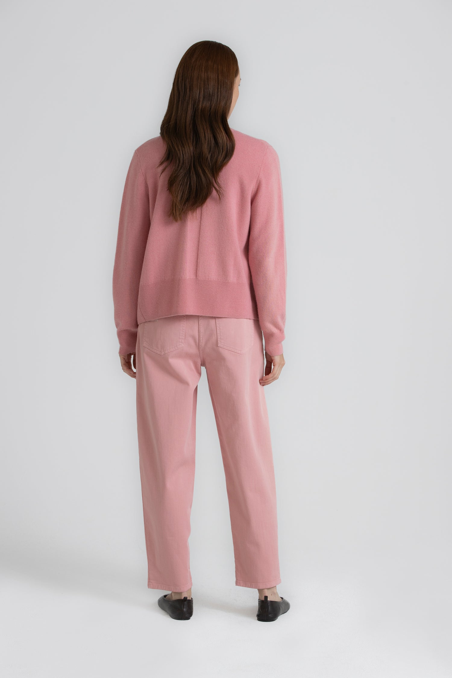 FANTA Crew neck cardigan pink