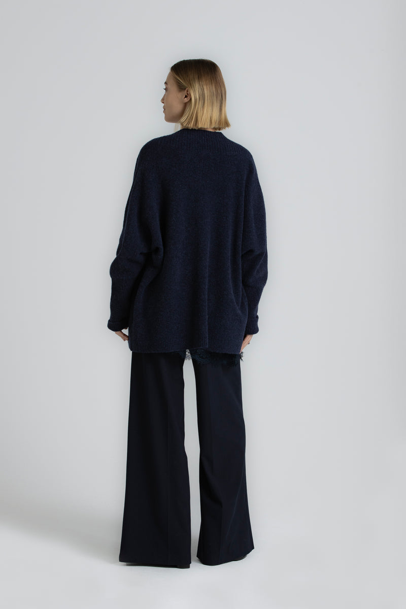 FLORA Cardigan-écharpe ample navy