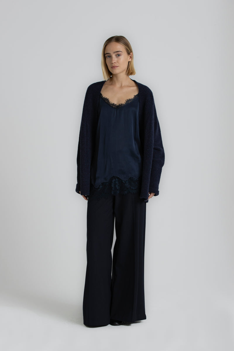 FLORA Cardigan-écharpe ample navy