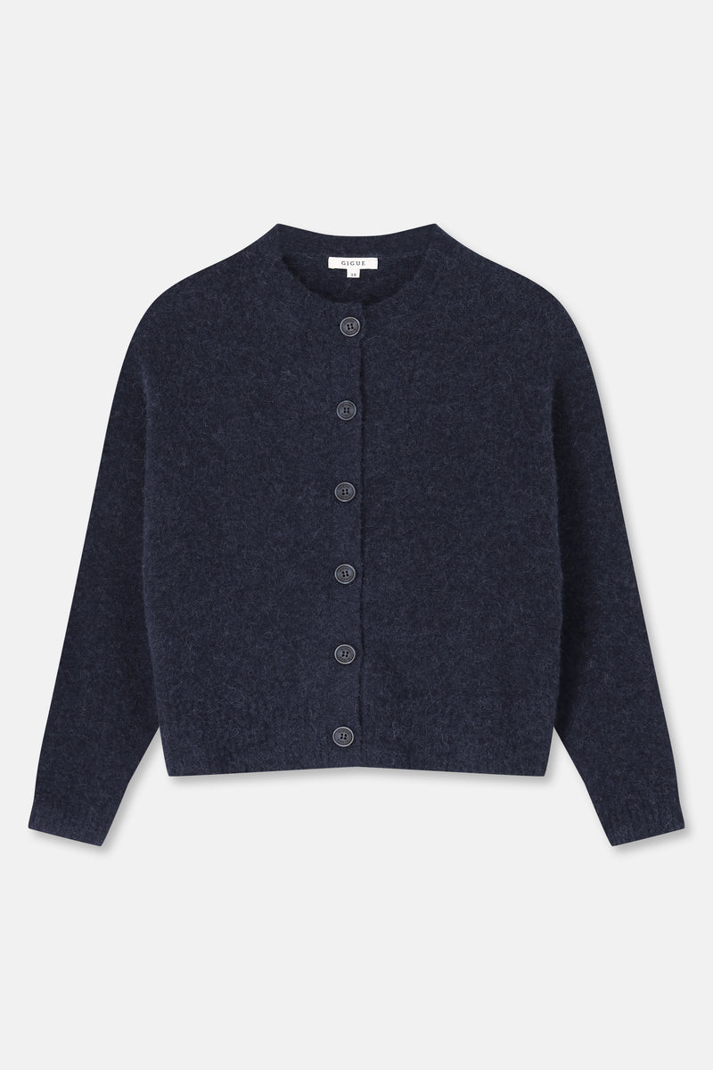 FUGU Gilet cardigan navy