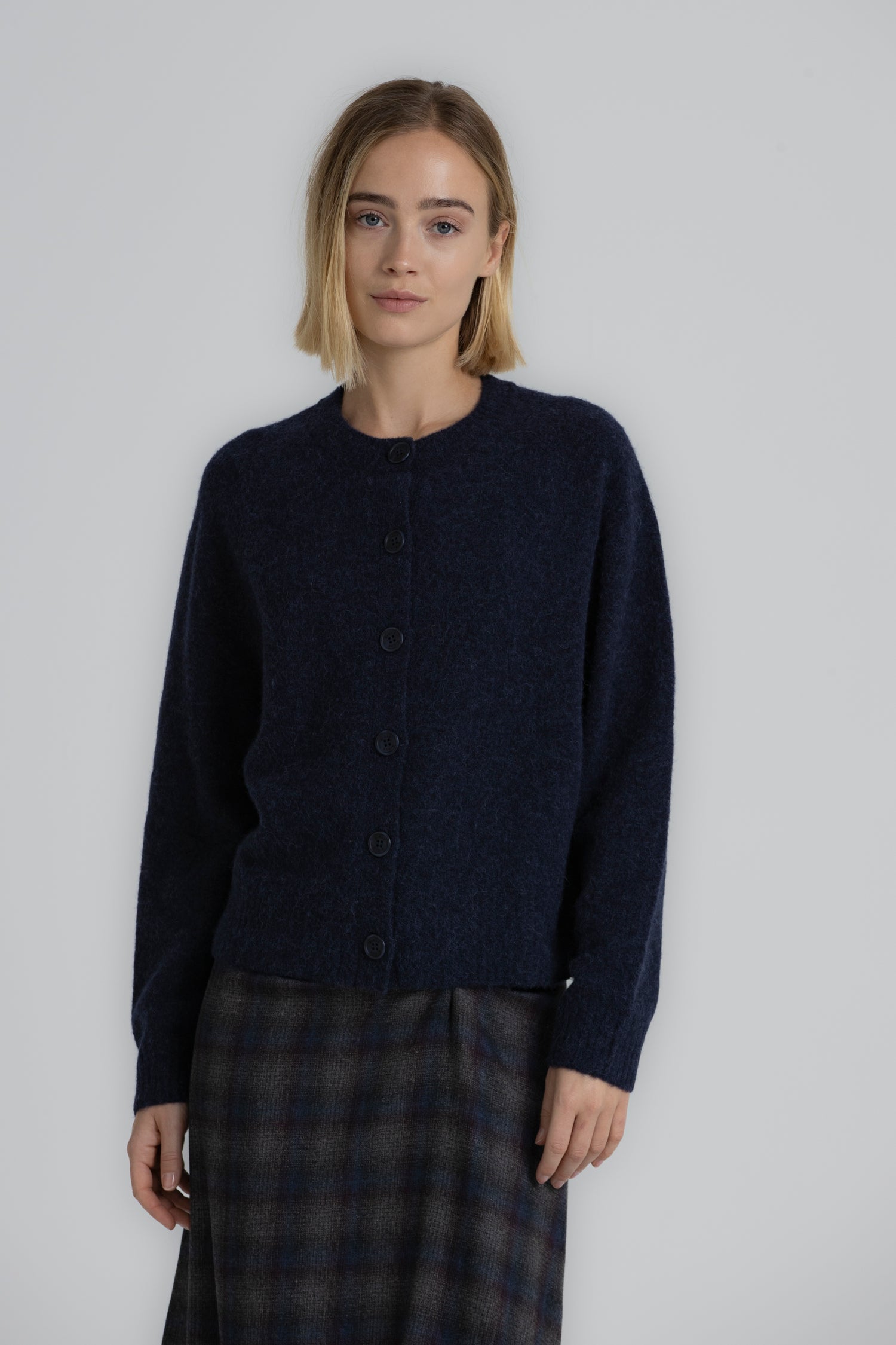 FUGU navy cardigan