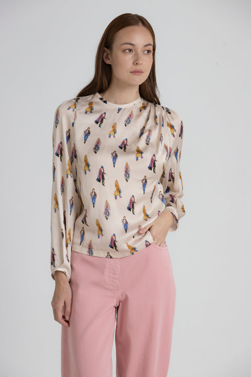 HALIA mastic top met print