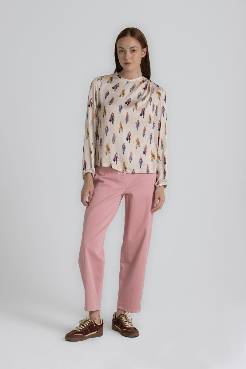 HALIA mastic top met print