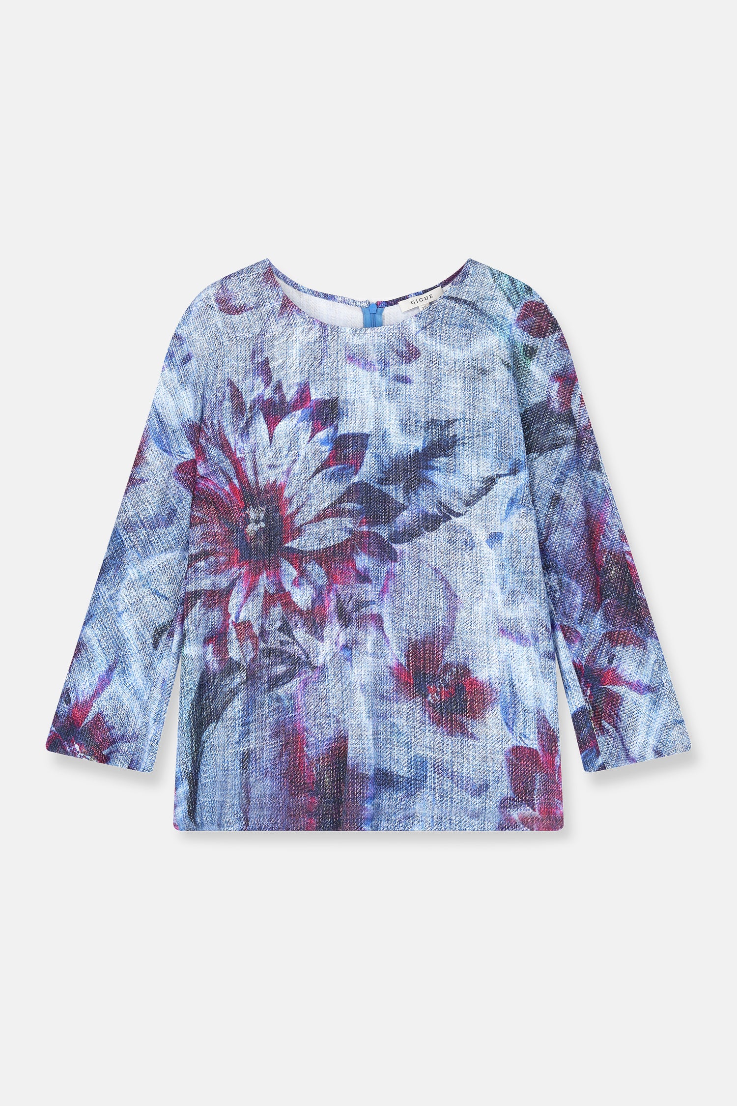 HATIKA Blouse imprimée bleue et ample