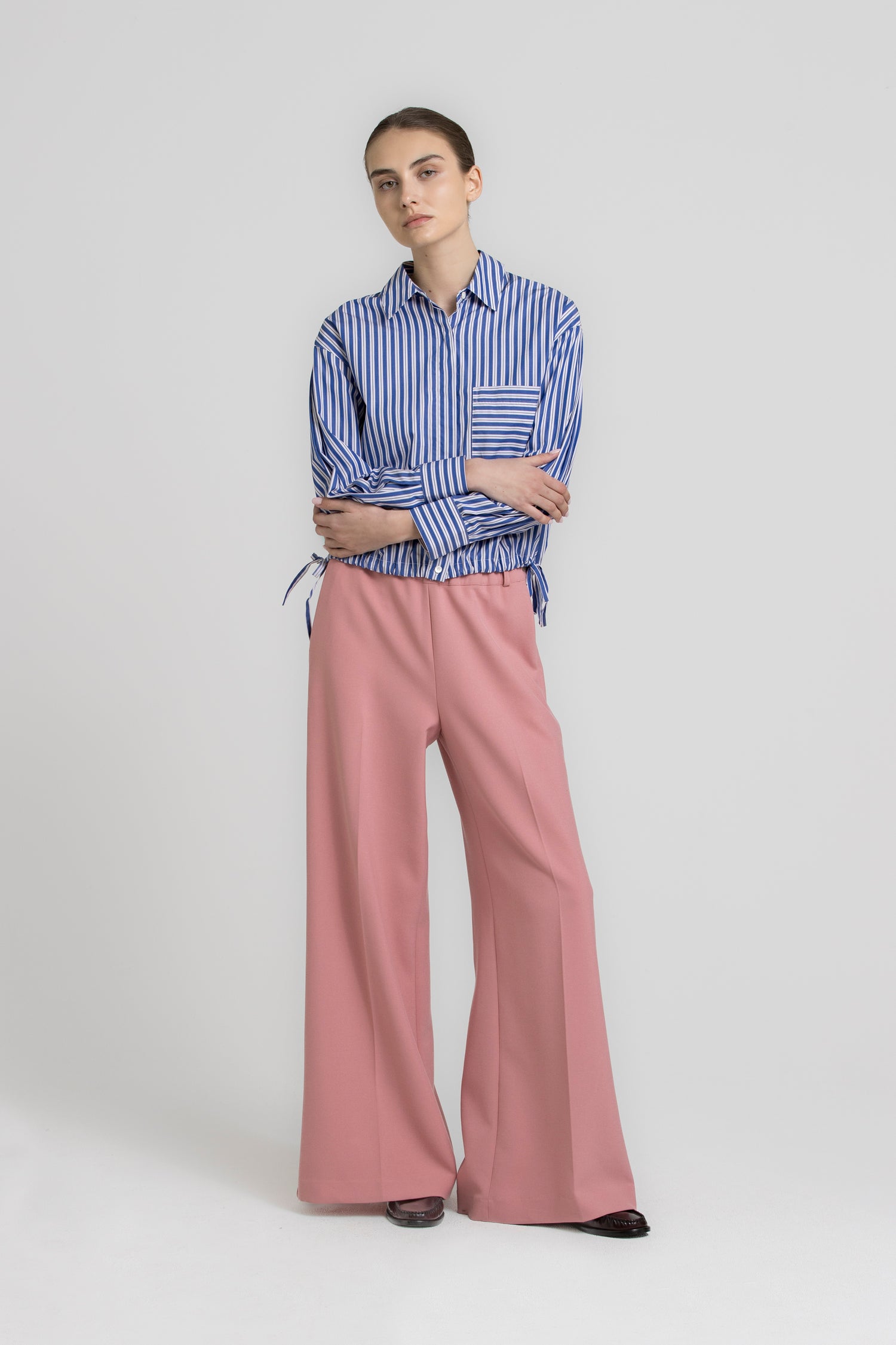 HEBA blouse met blauwe strepen