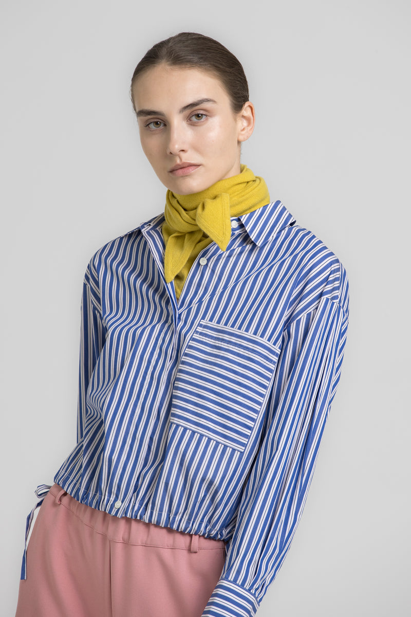 HEBA blouse met blauwe strepen