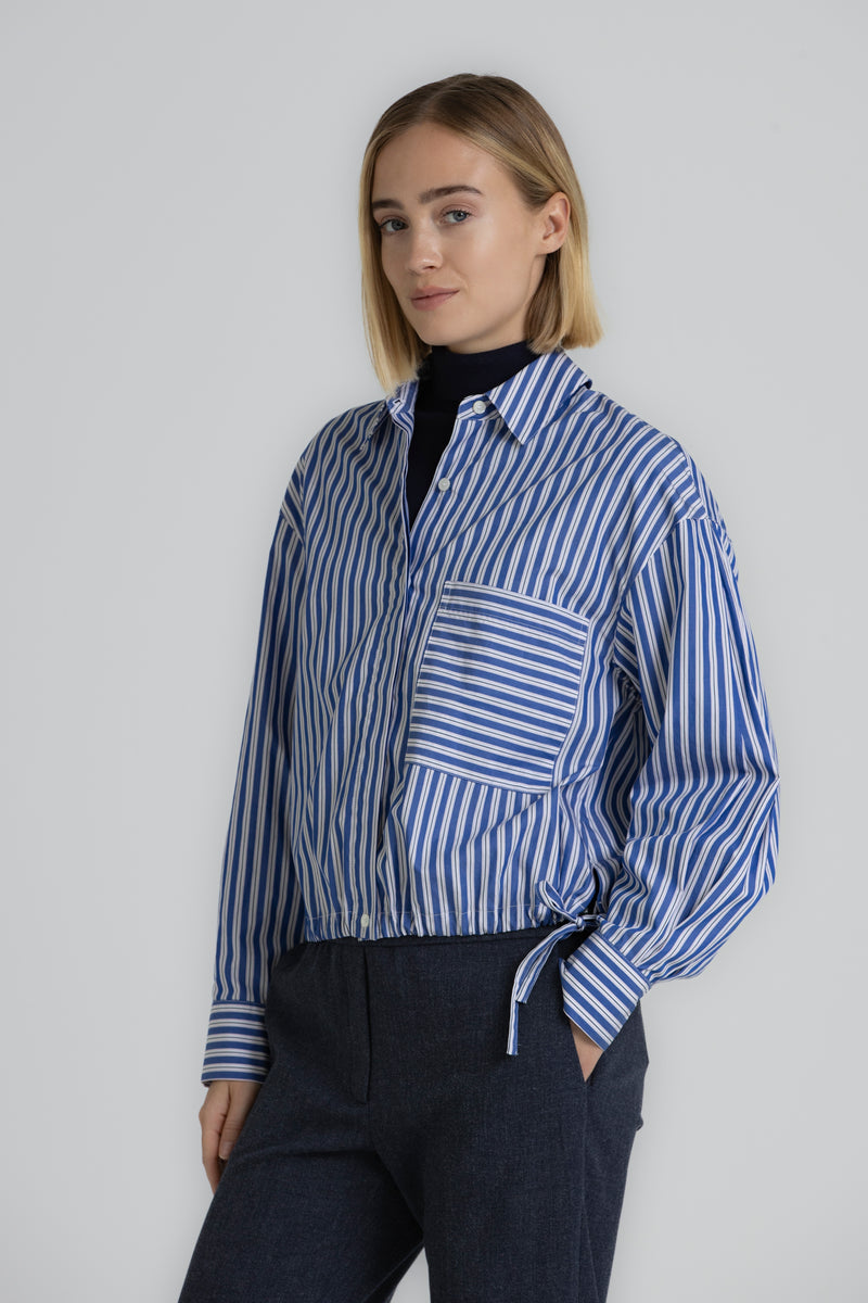 HEBA blouse met blauwe strepen