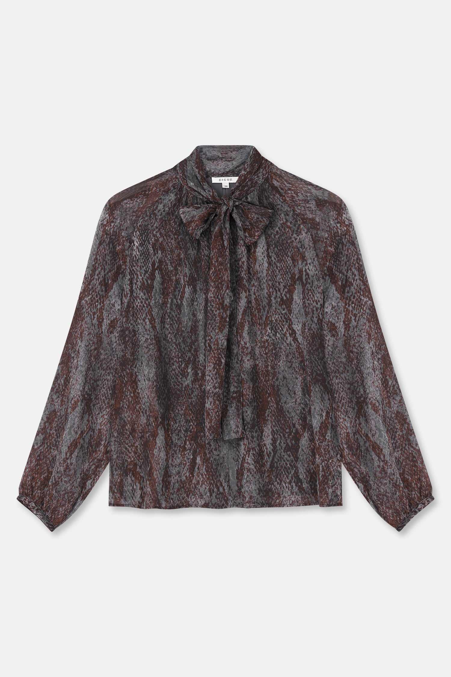 HELKE Blouse imprimée avec col châle