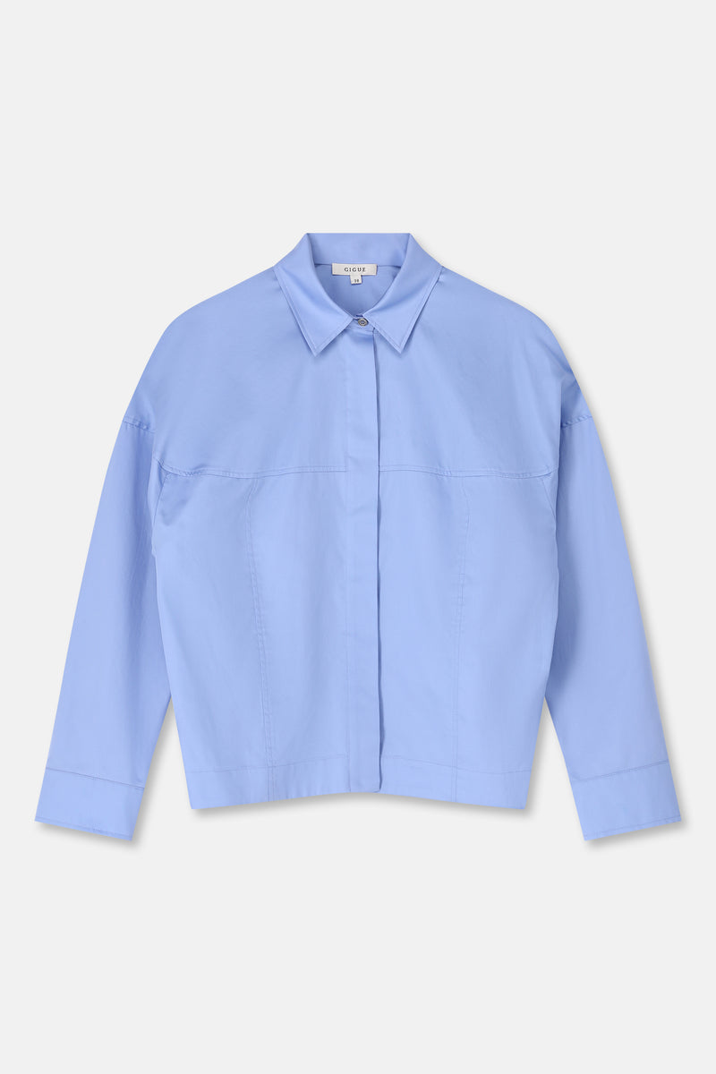 HELMO lichtblauwe blouse