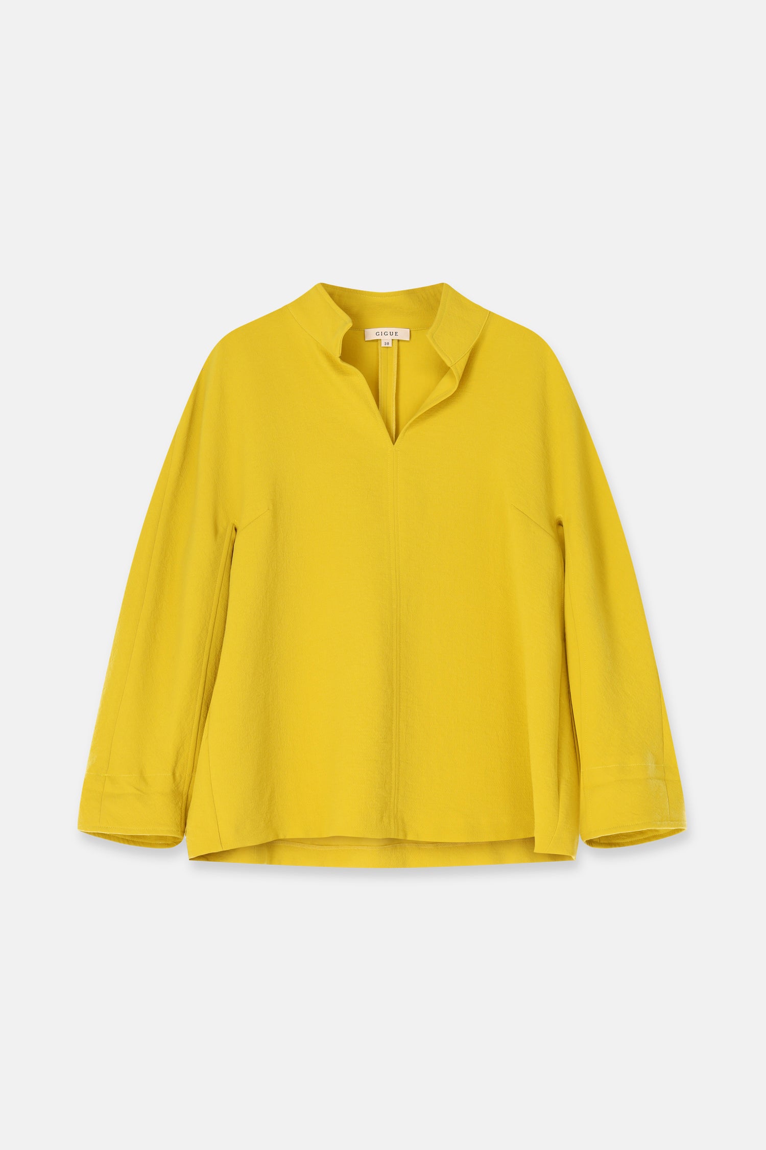 HENY Yellow blouse with stand collar