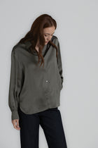 HESTIA Khaki fluid shirt