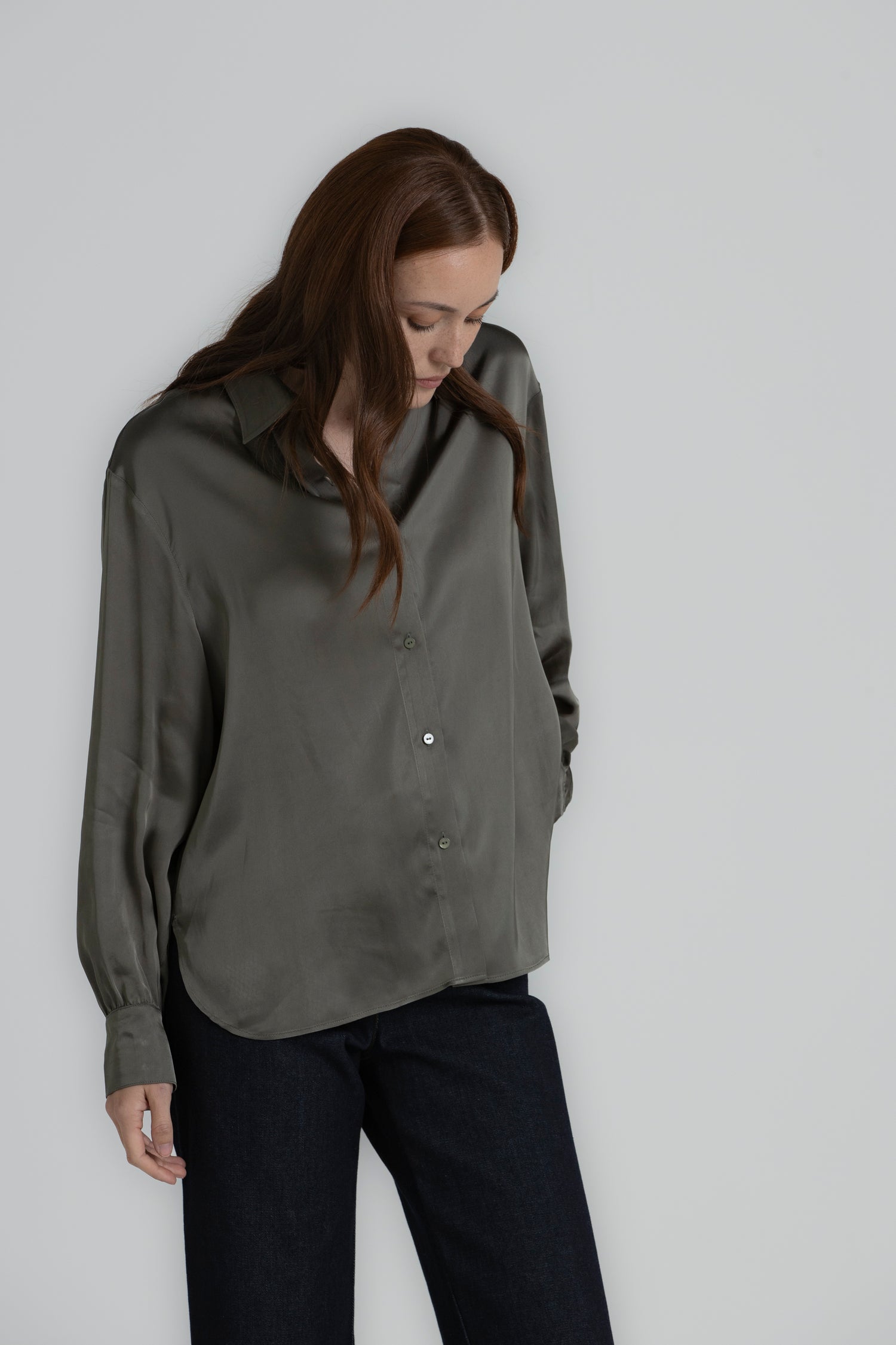 HESTIA Khaki fluid shirt