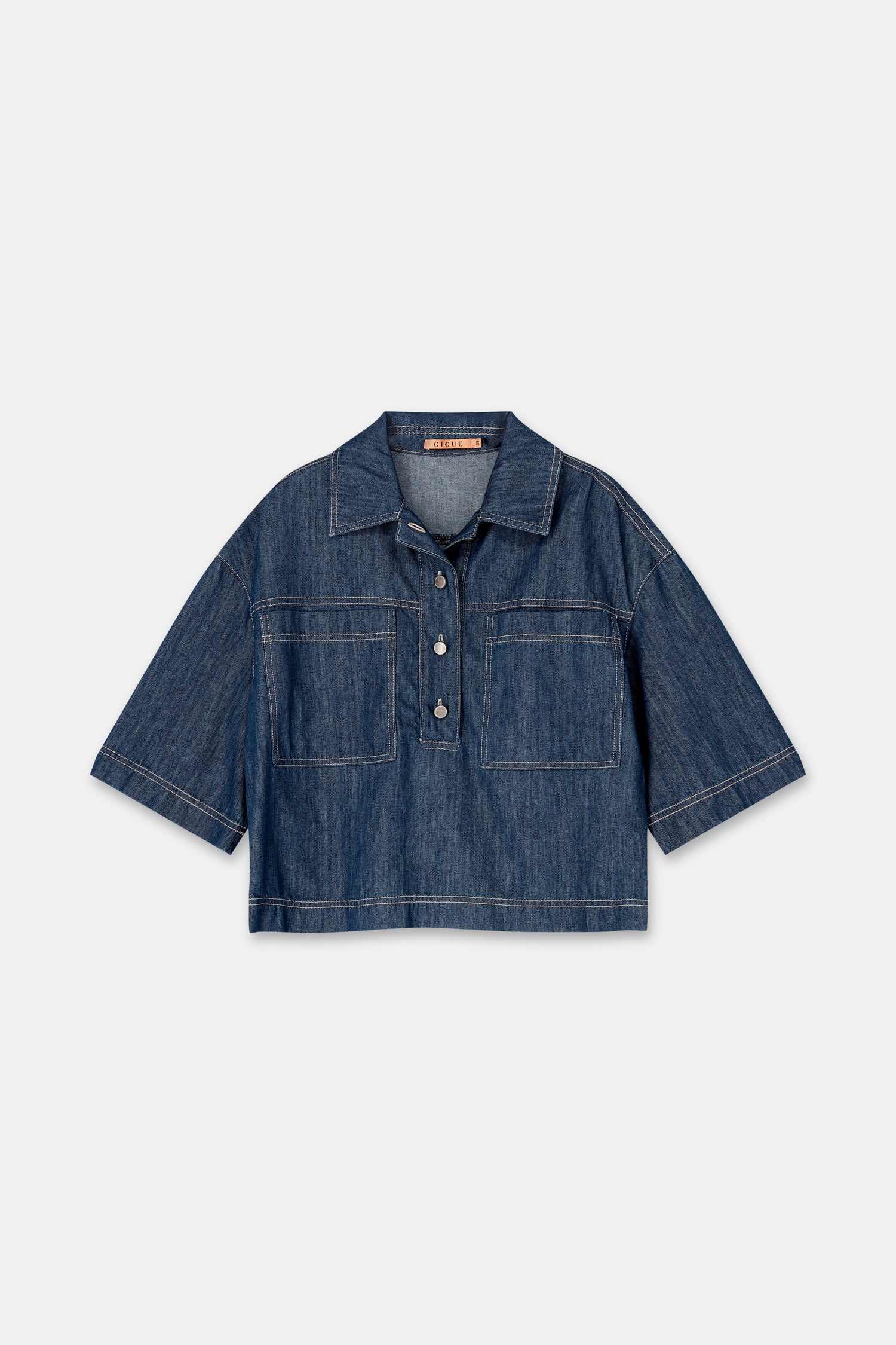 HIPPY Overshirt boxy en denim