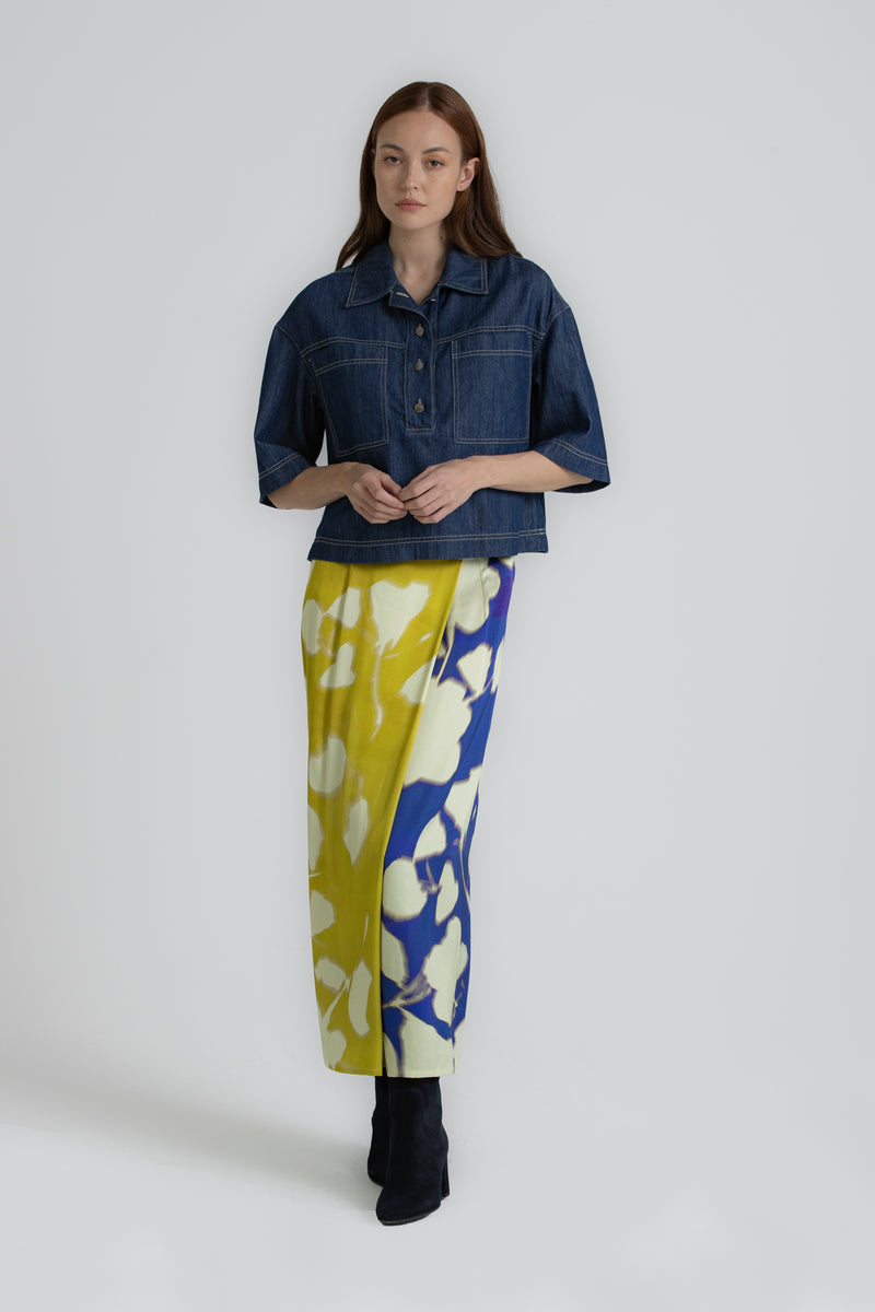 HIPPY Overshirt boxy en denim