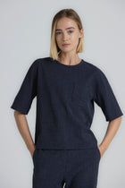HONY Blouse ample bleue