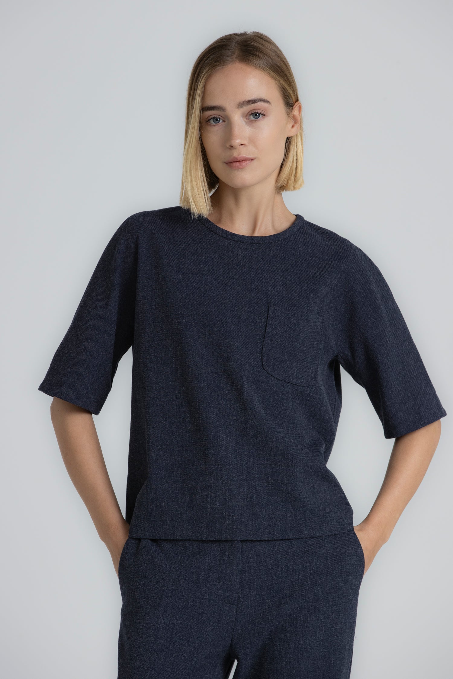 HONY Blouse ample bleue