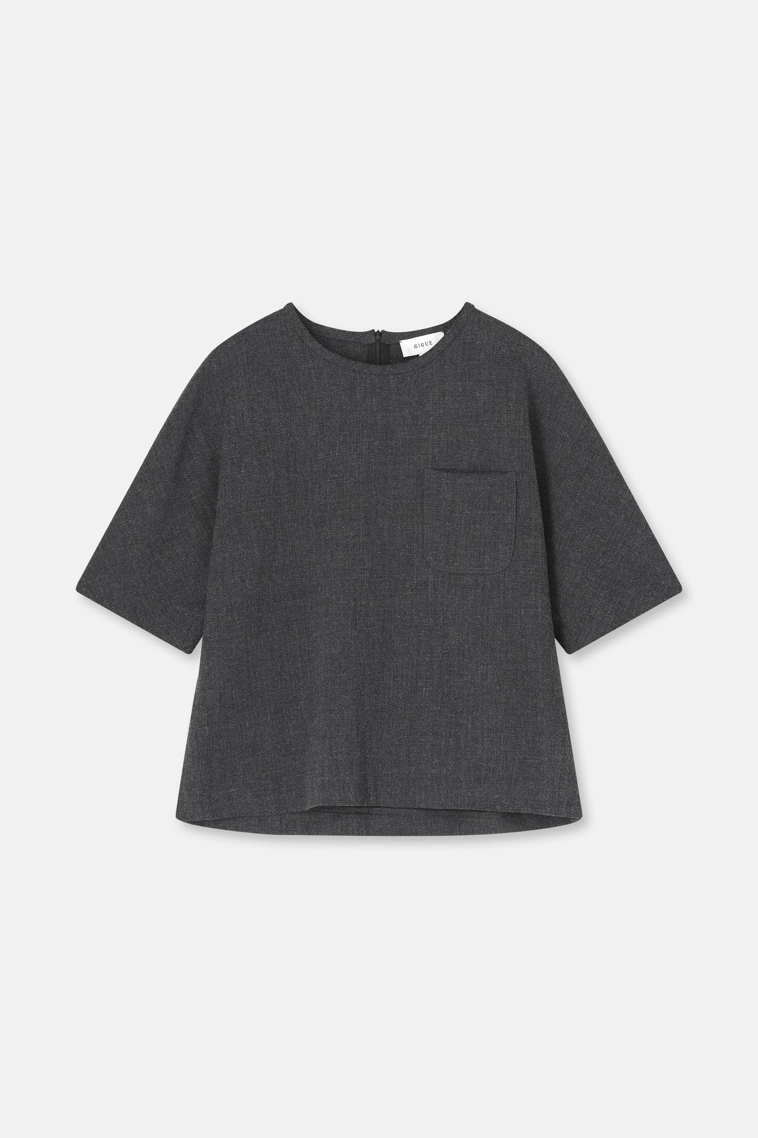 HONY Dark grey wide-cut blouse