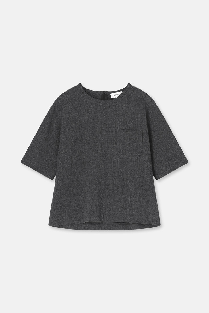 HONY Blouse ample gris foncé