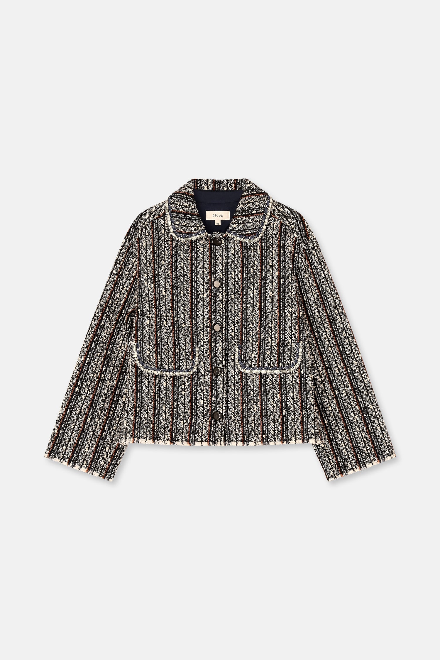 HUX zwarte tweed hemdjasje