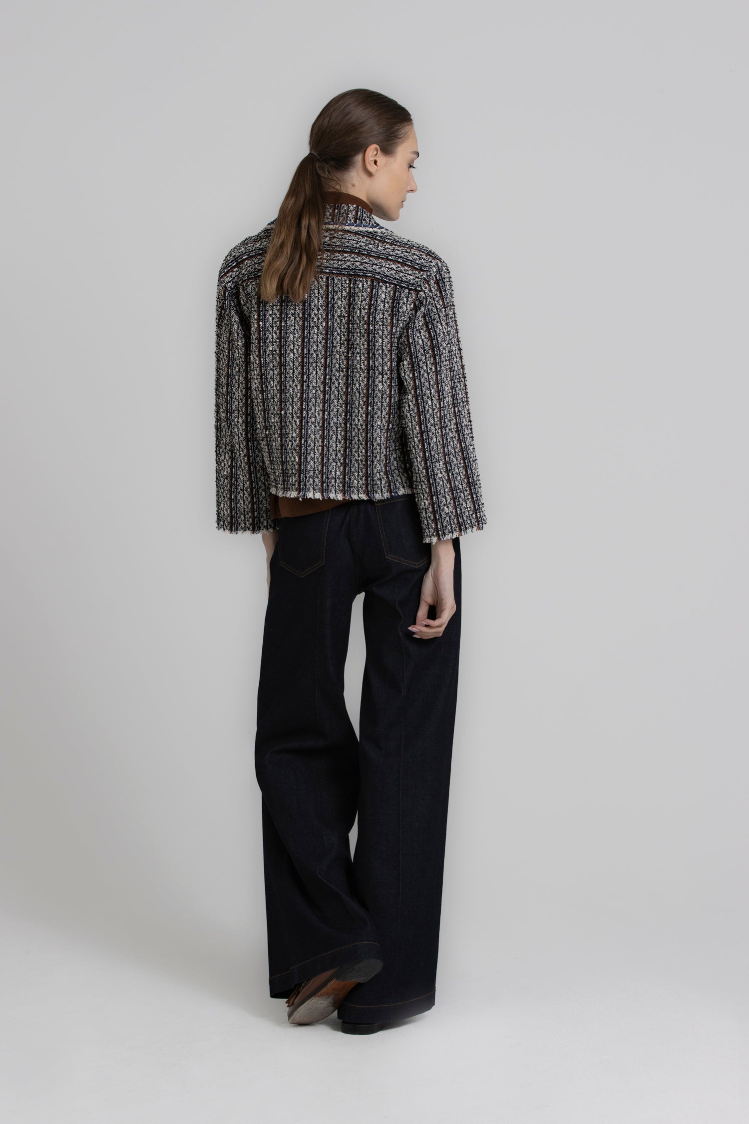 HUX zwarte tweed hemdjasje