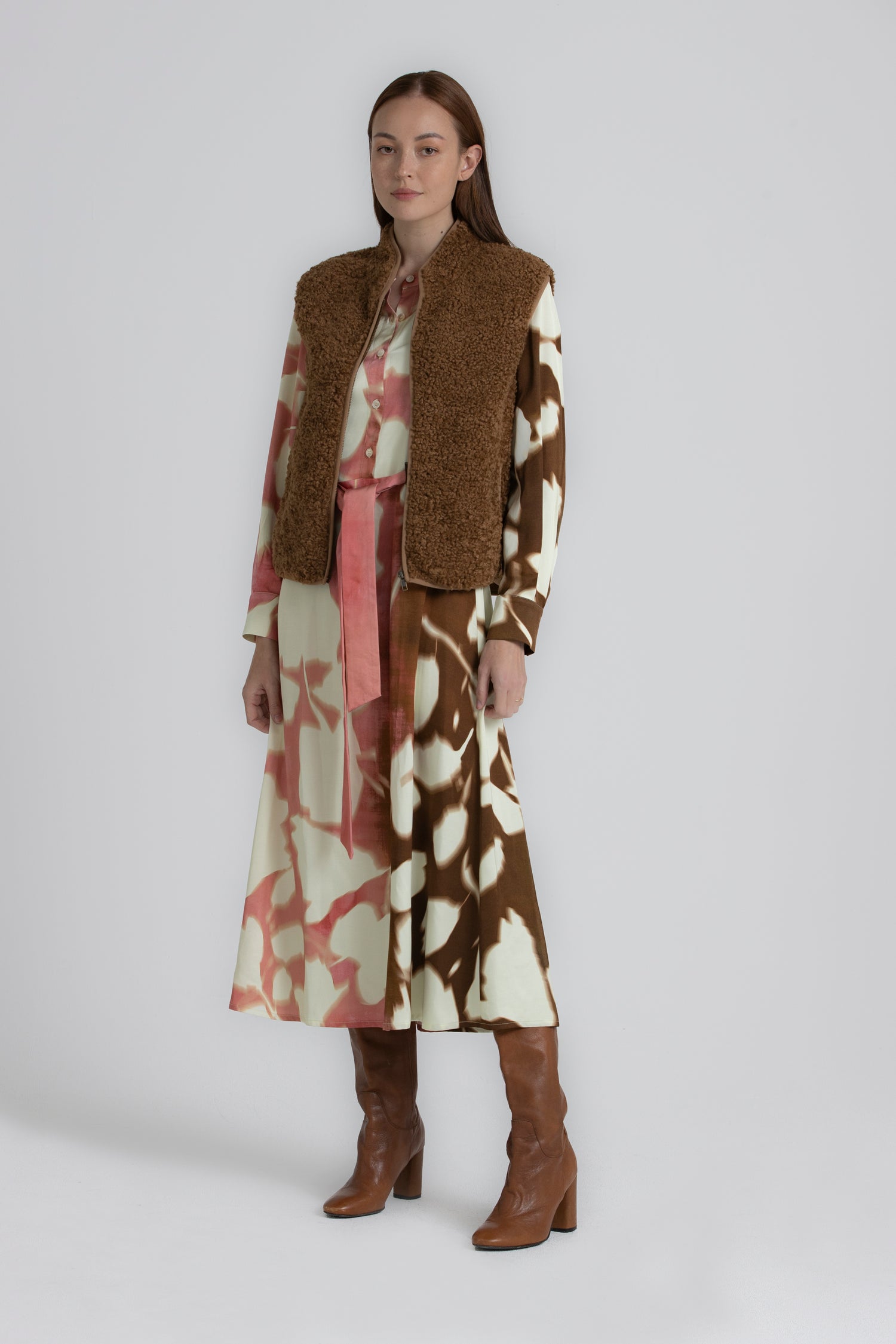 KARTOON hemdskleed met gele print
