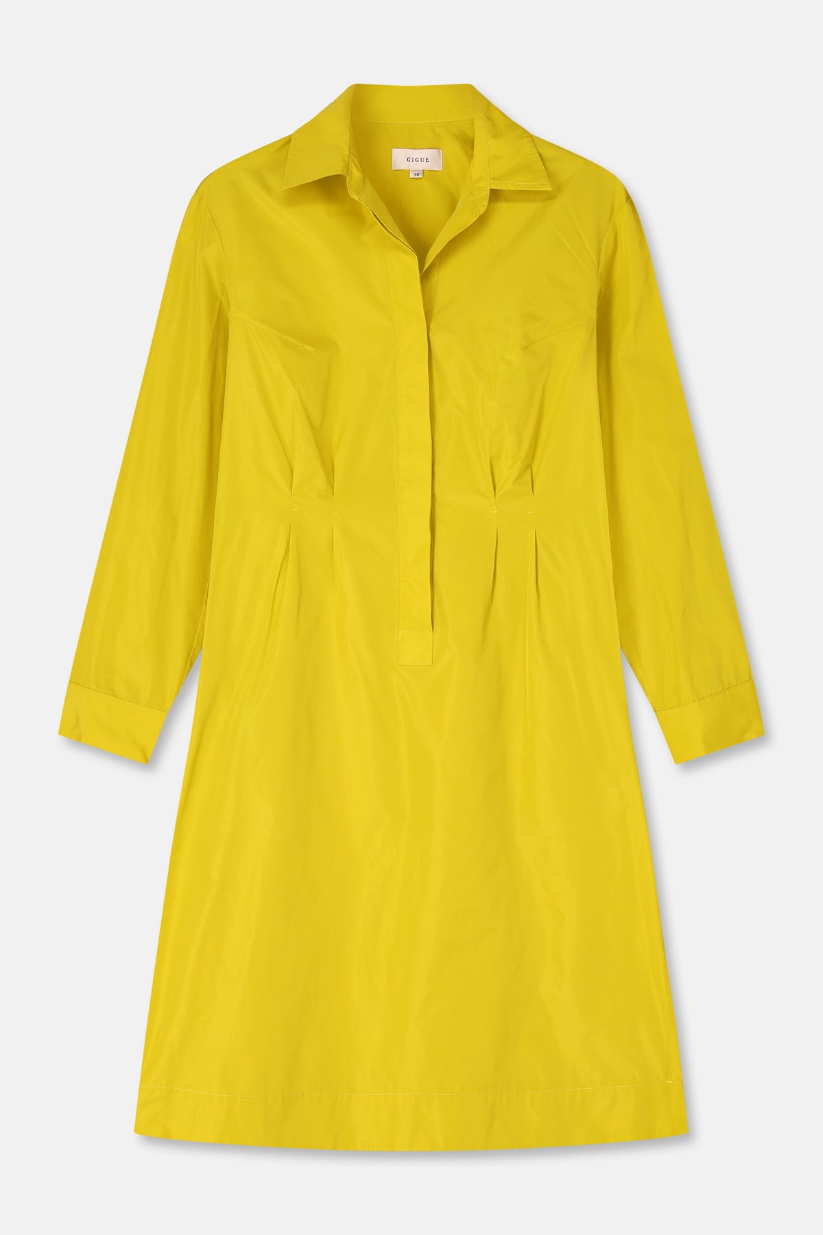 KILTY Shirt dress in yellow taffeta