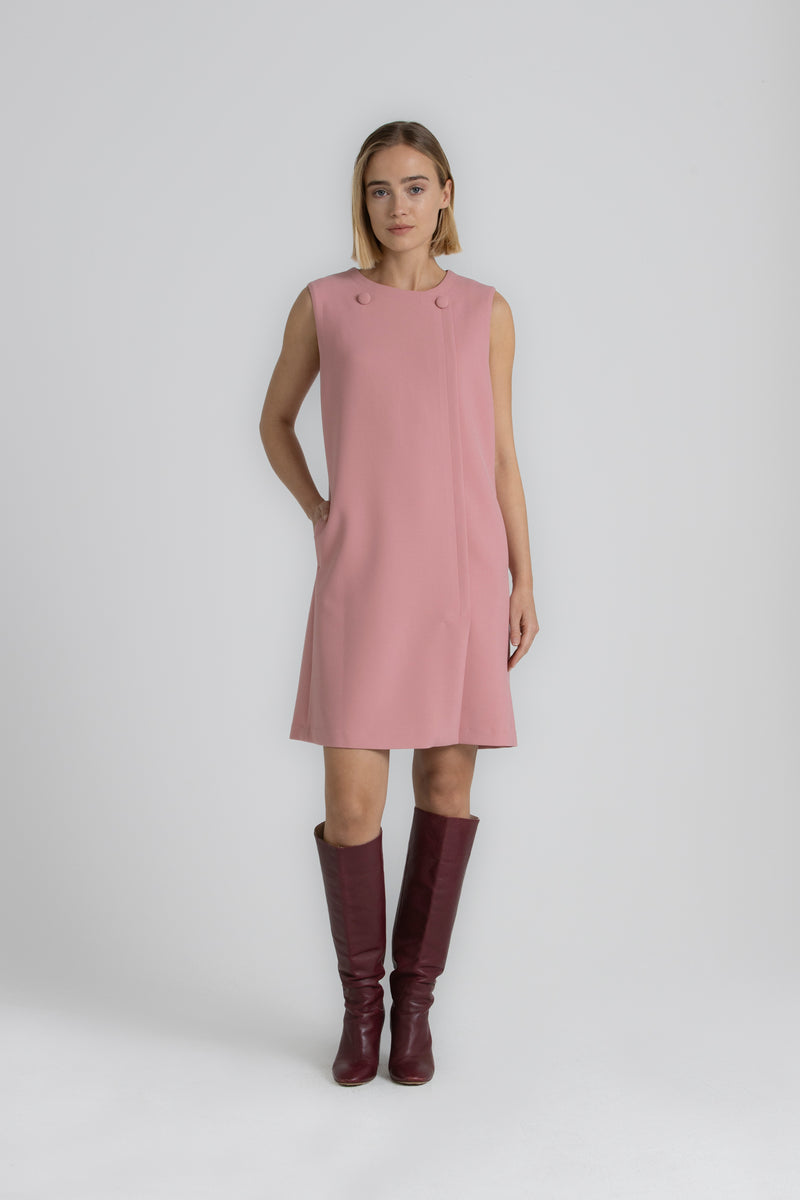 KORNER roze mouwlose jurk