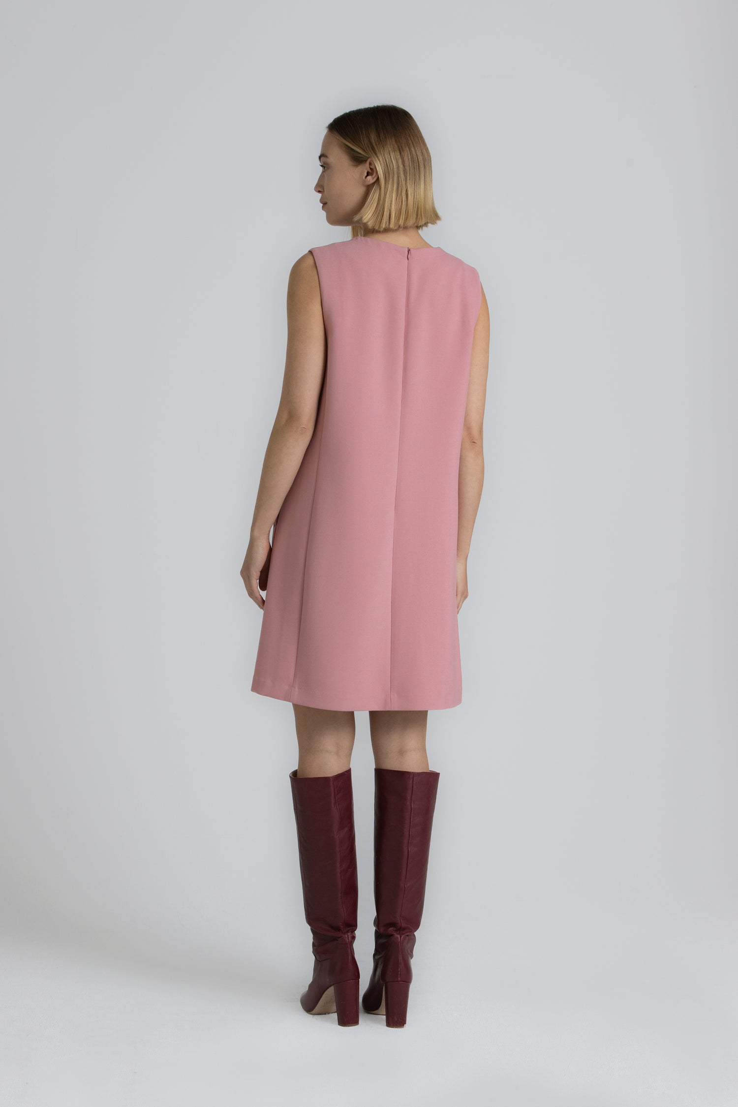KORNER Robe ample sans manches rose