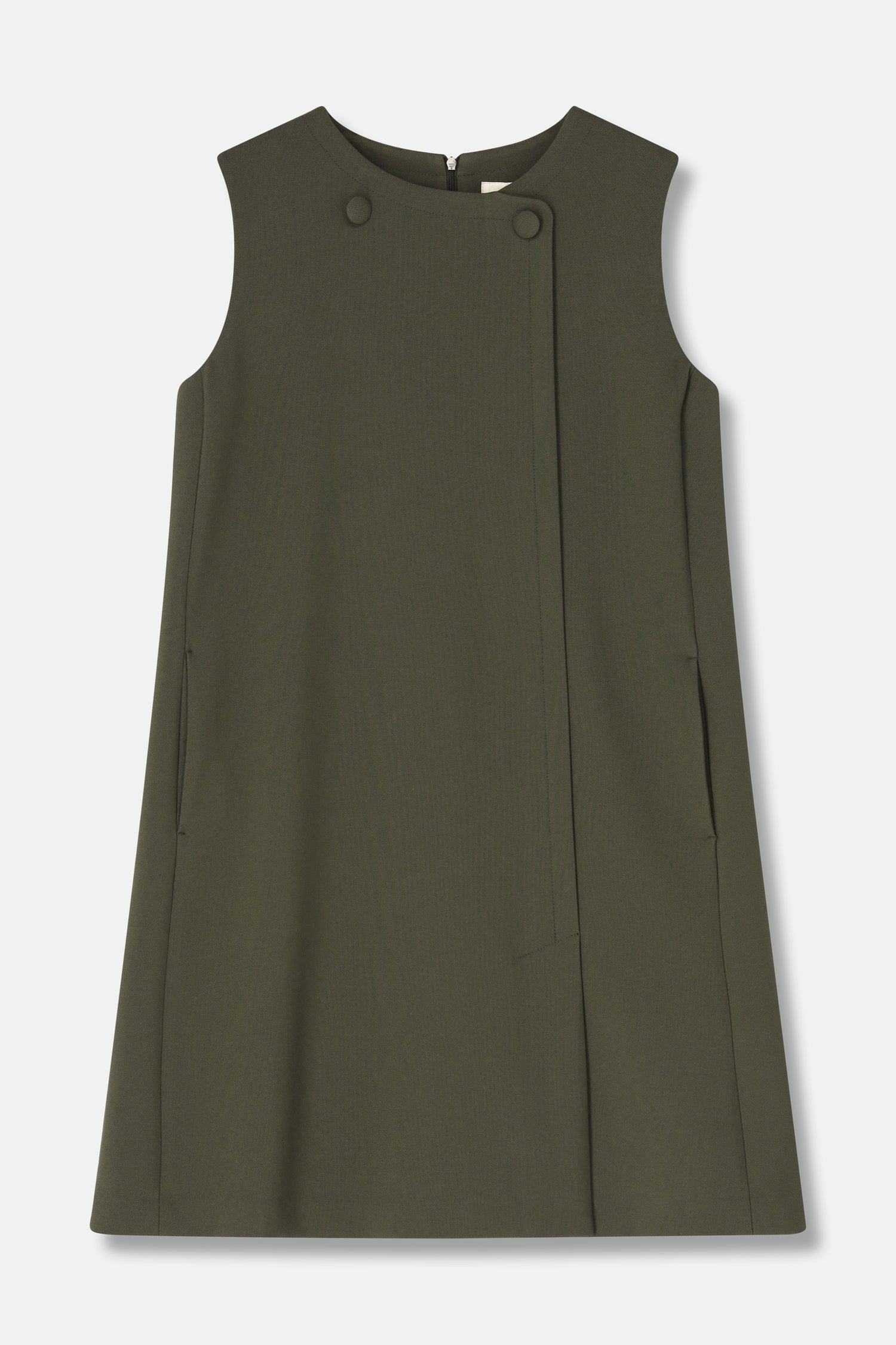 KORNER Robe ample sans manches kaki