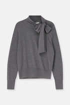 LACY Pull gris foncé à col châle