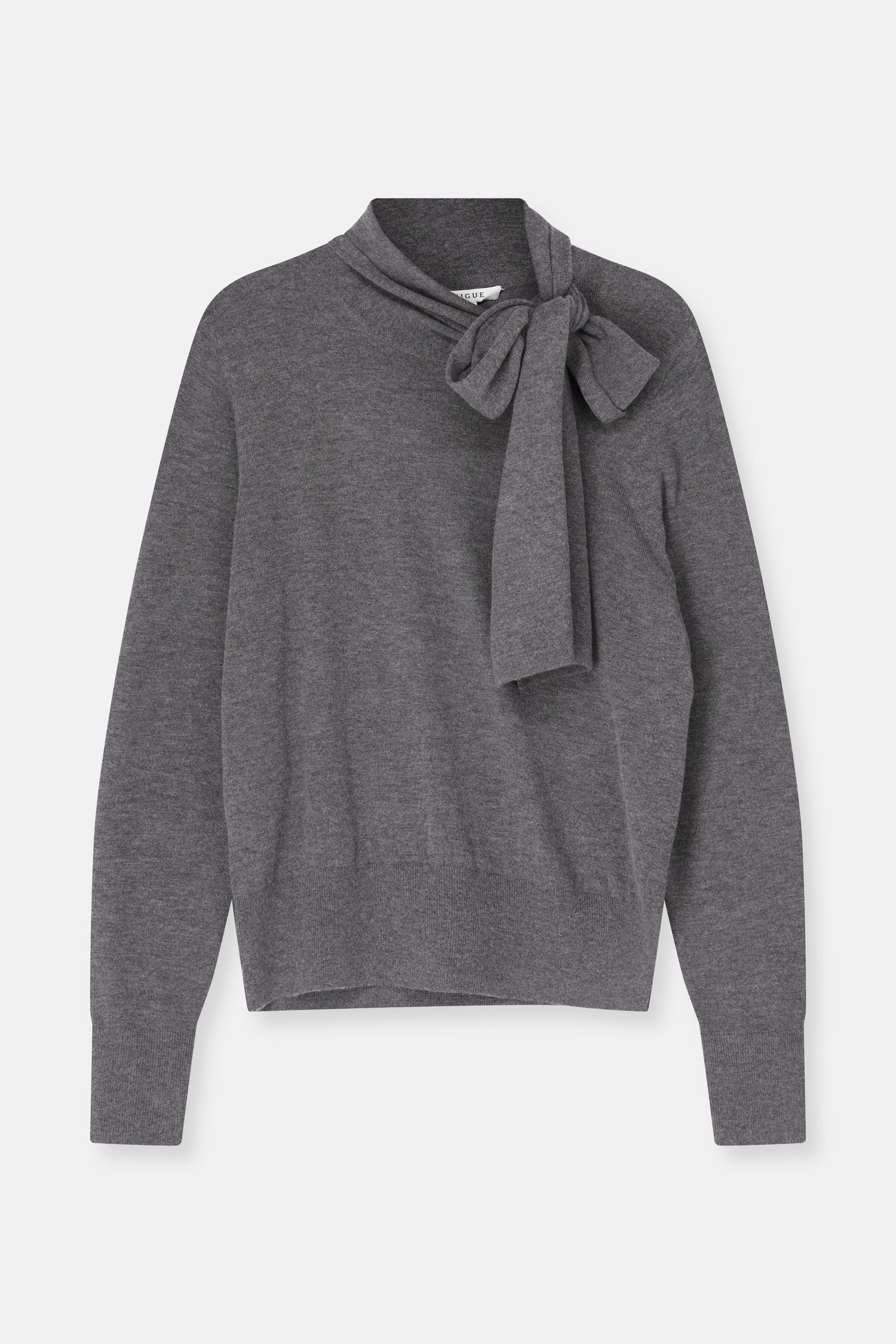 LACY Pull gris foncé à col châle