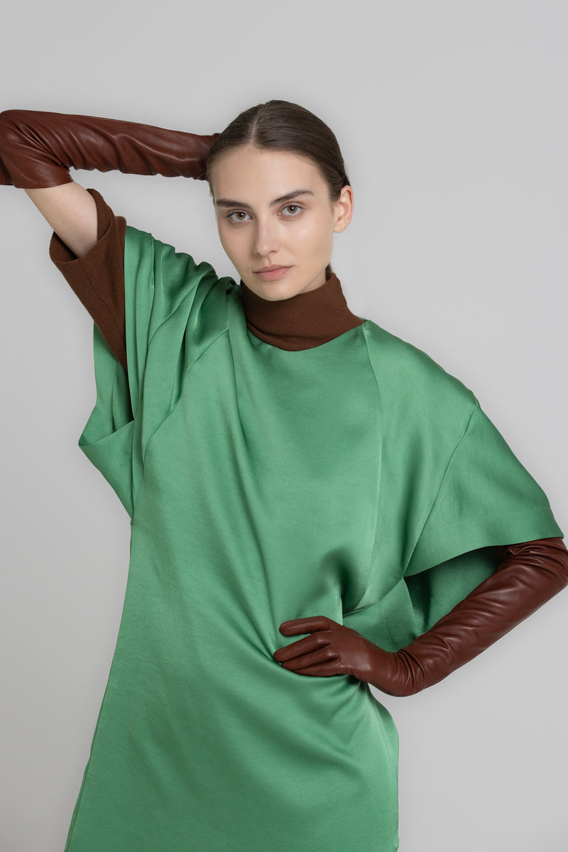 LANOO Brown polo neck jumper