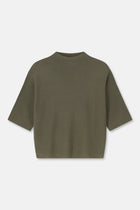 LANOO Khaki polo neck jumper