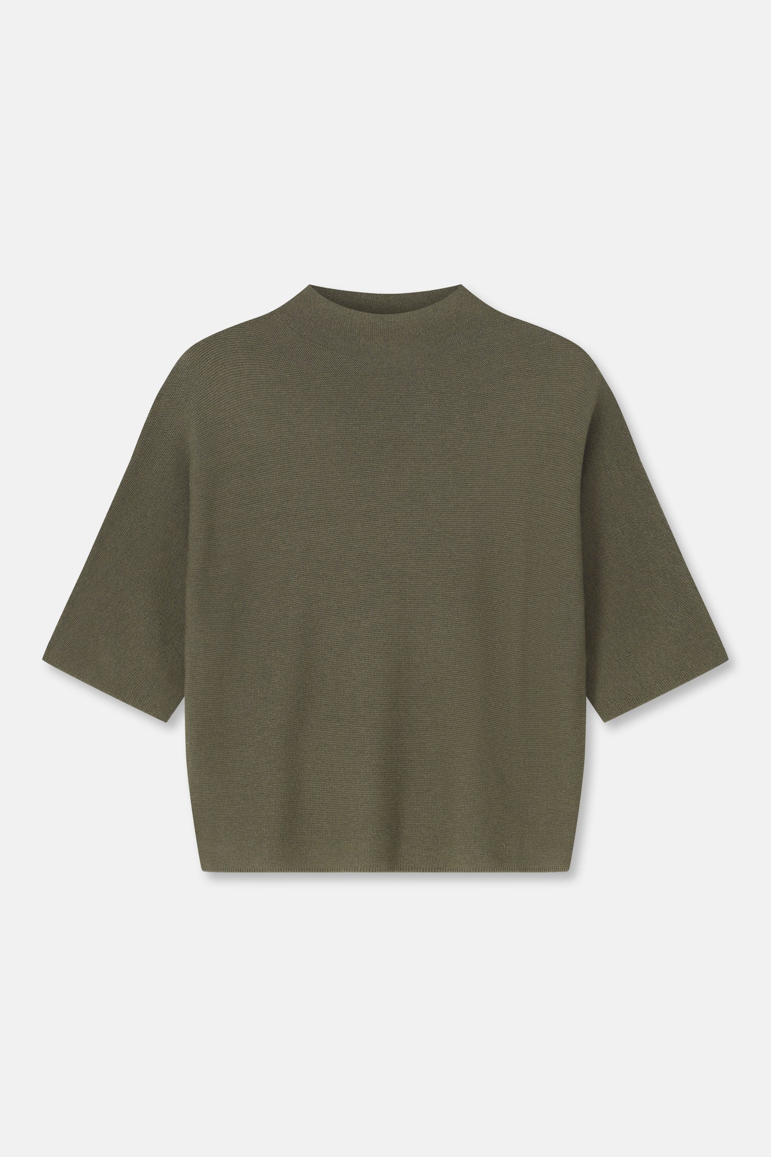 LANOO Khaki polo neck jumper