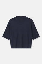 LANOO Navy polo neck jumper