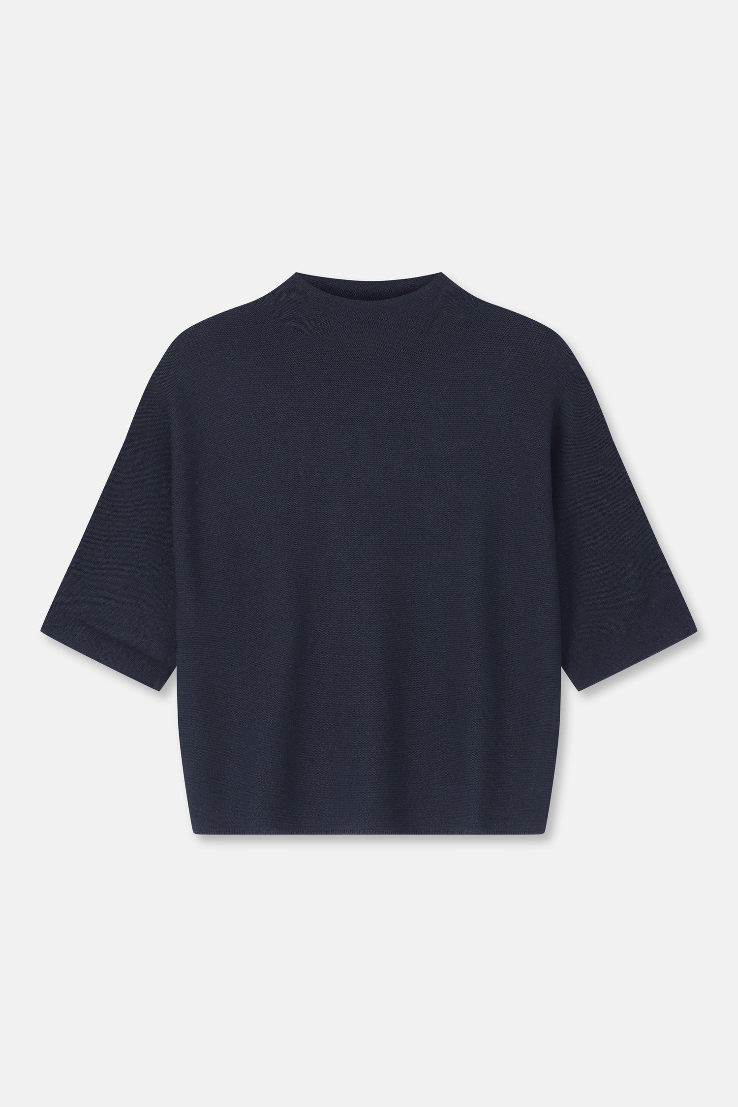 LANOO Navy polo neck jumper
