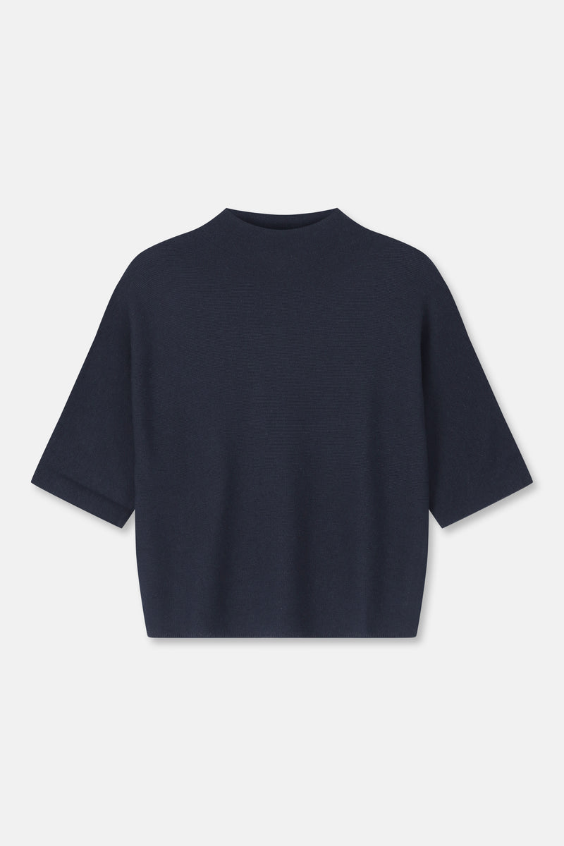 LANOO Pull col roulé navy