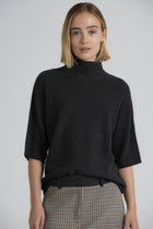 LANOO Dark grey polo neck jumper