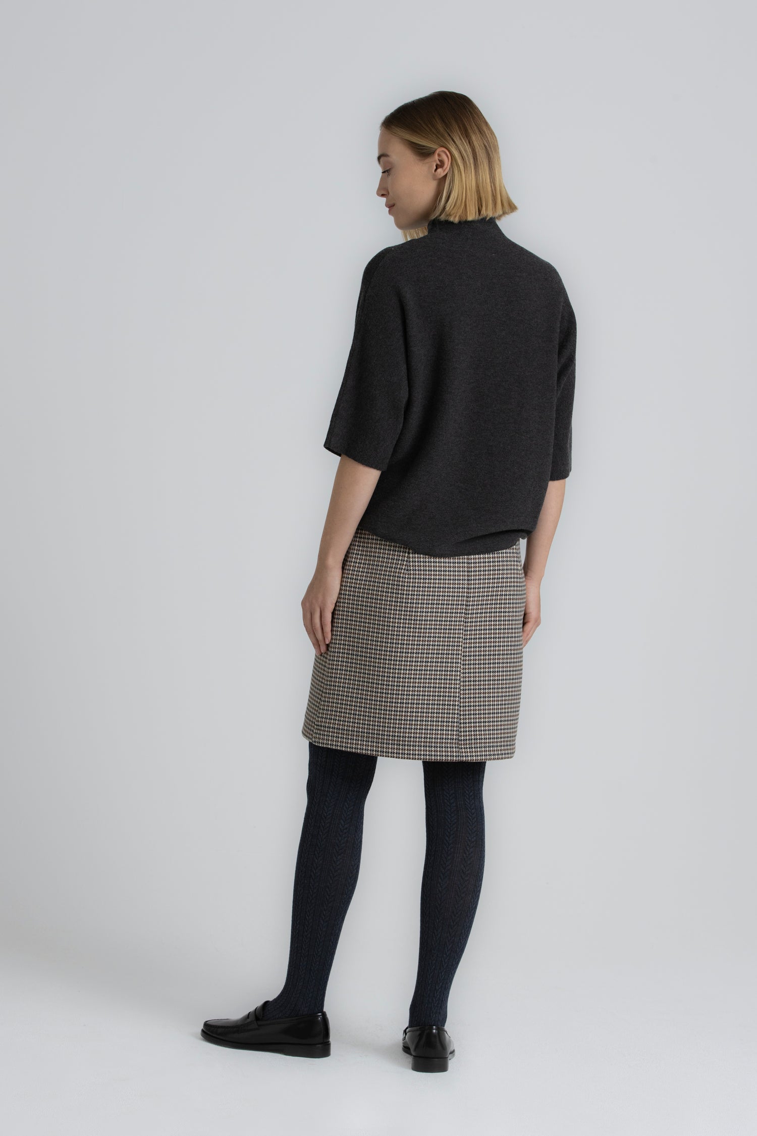 LANOO Dark grey polo neck jumper