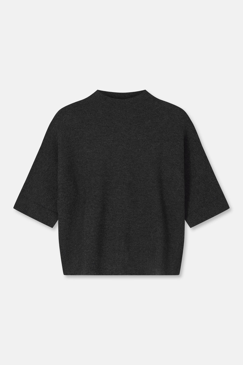 LANOO Pull col roulé gris foncé