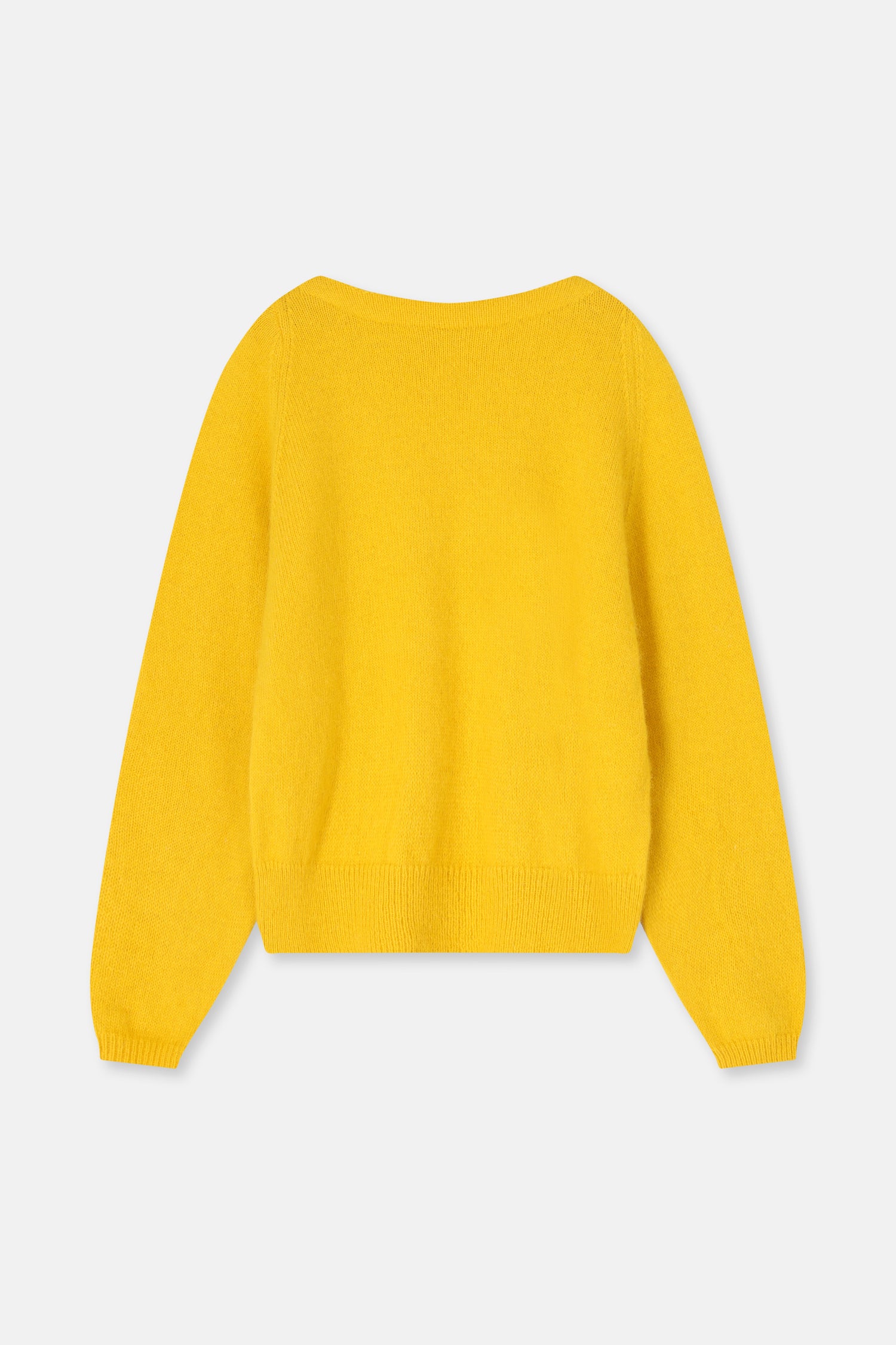 LAYS Yellow boat neck jumper