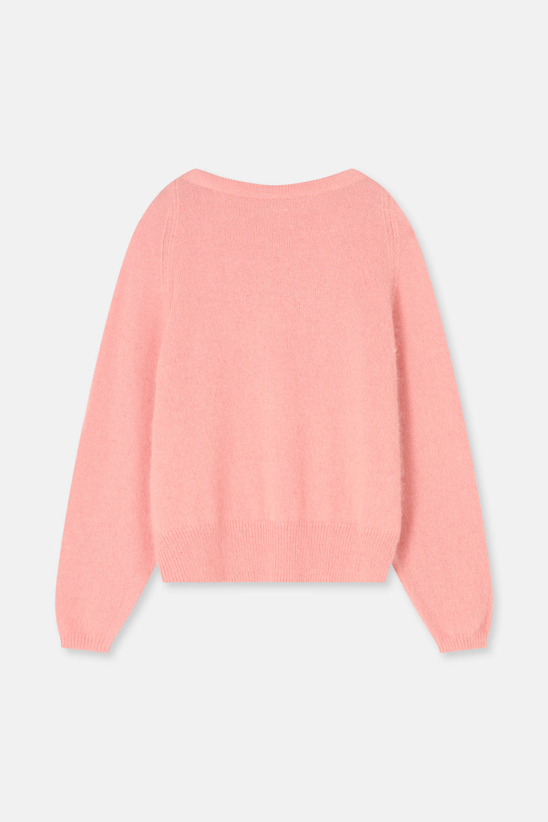 LAYS Pink boat neck jumper