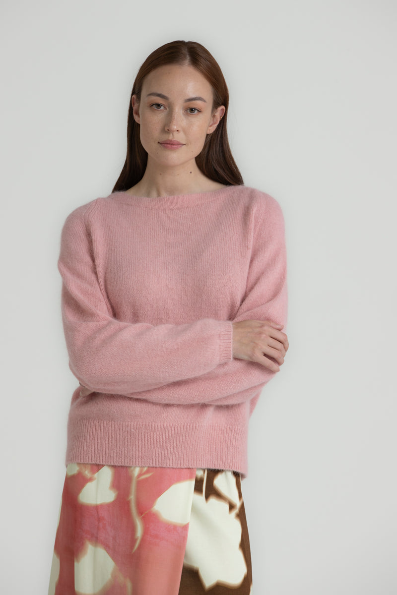 LAYS Pink boat neck jumper