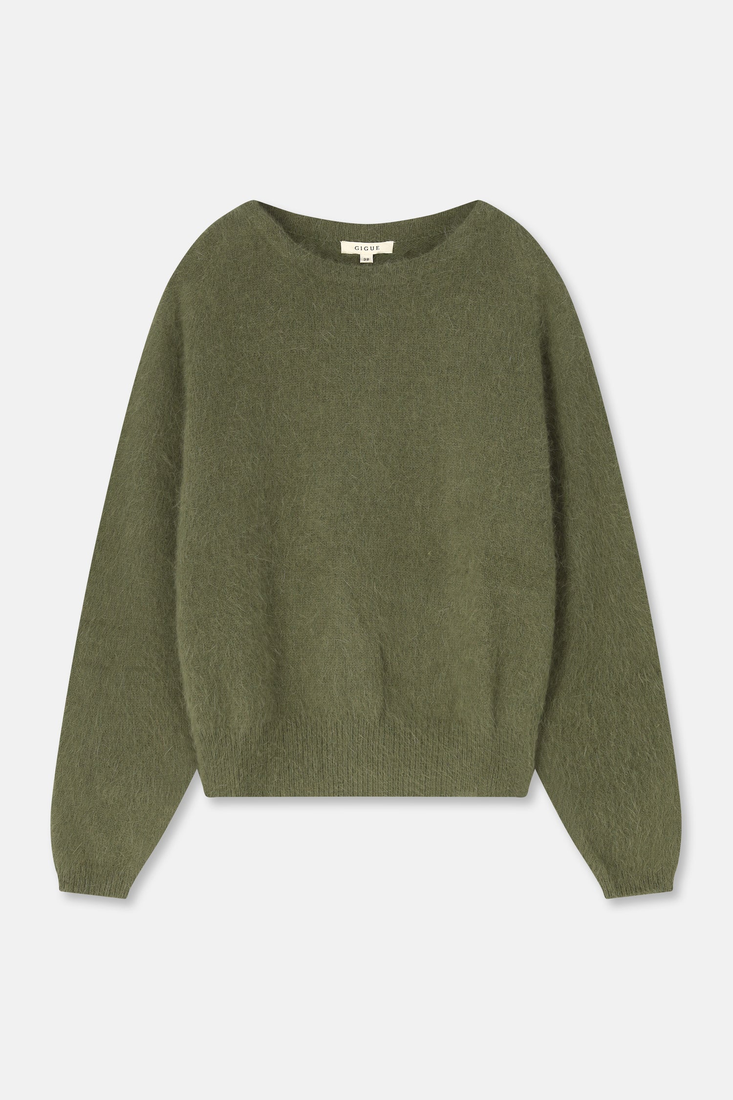 LAYS Khaki boat neck jumper