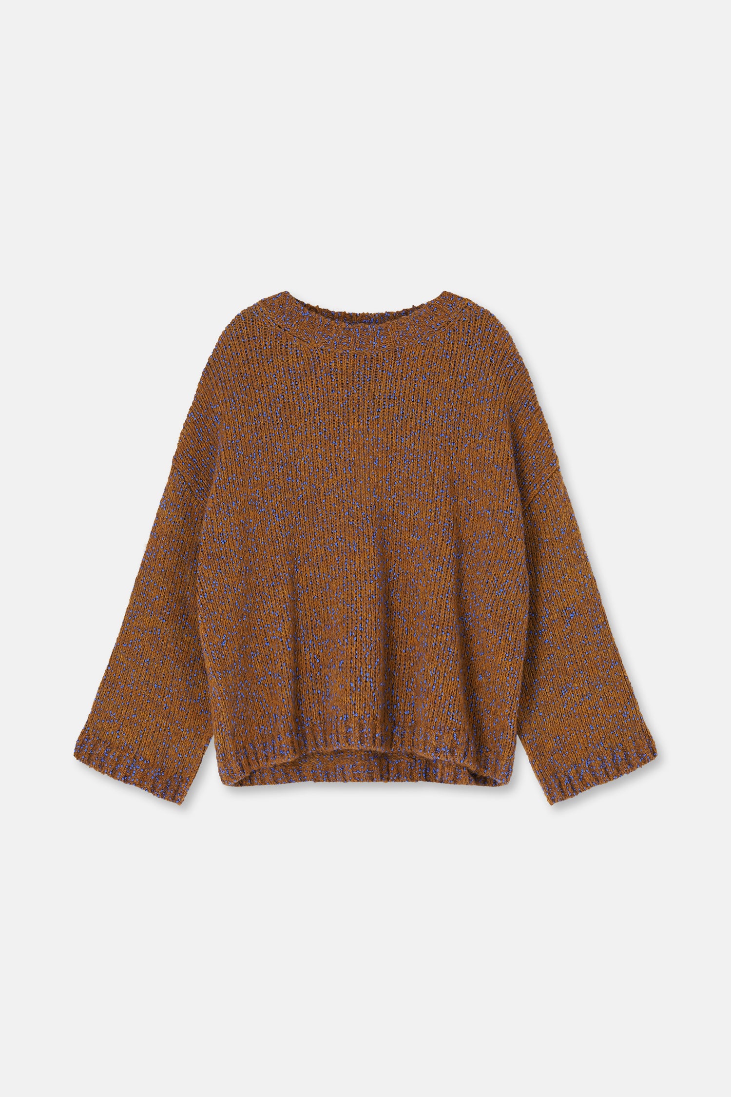 LEU Pull brun à lurex