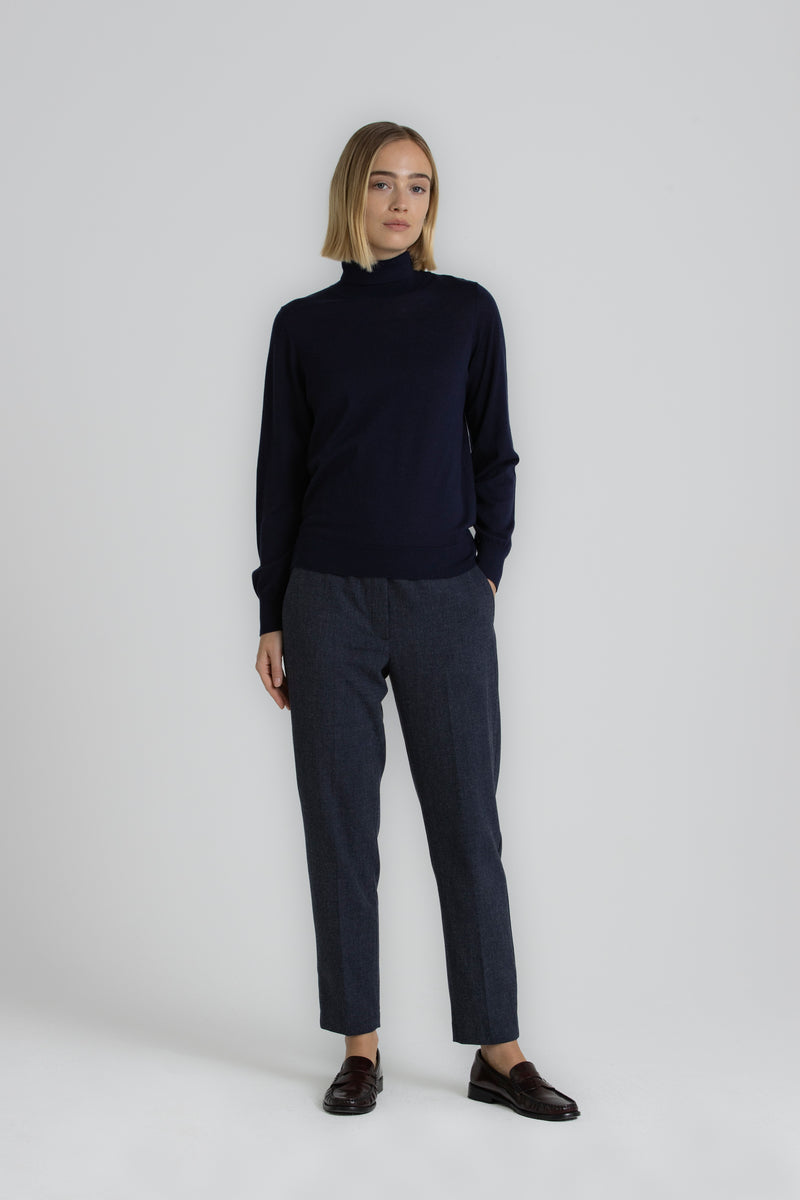 LIVIA navy rolkraagtrui