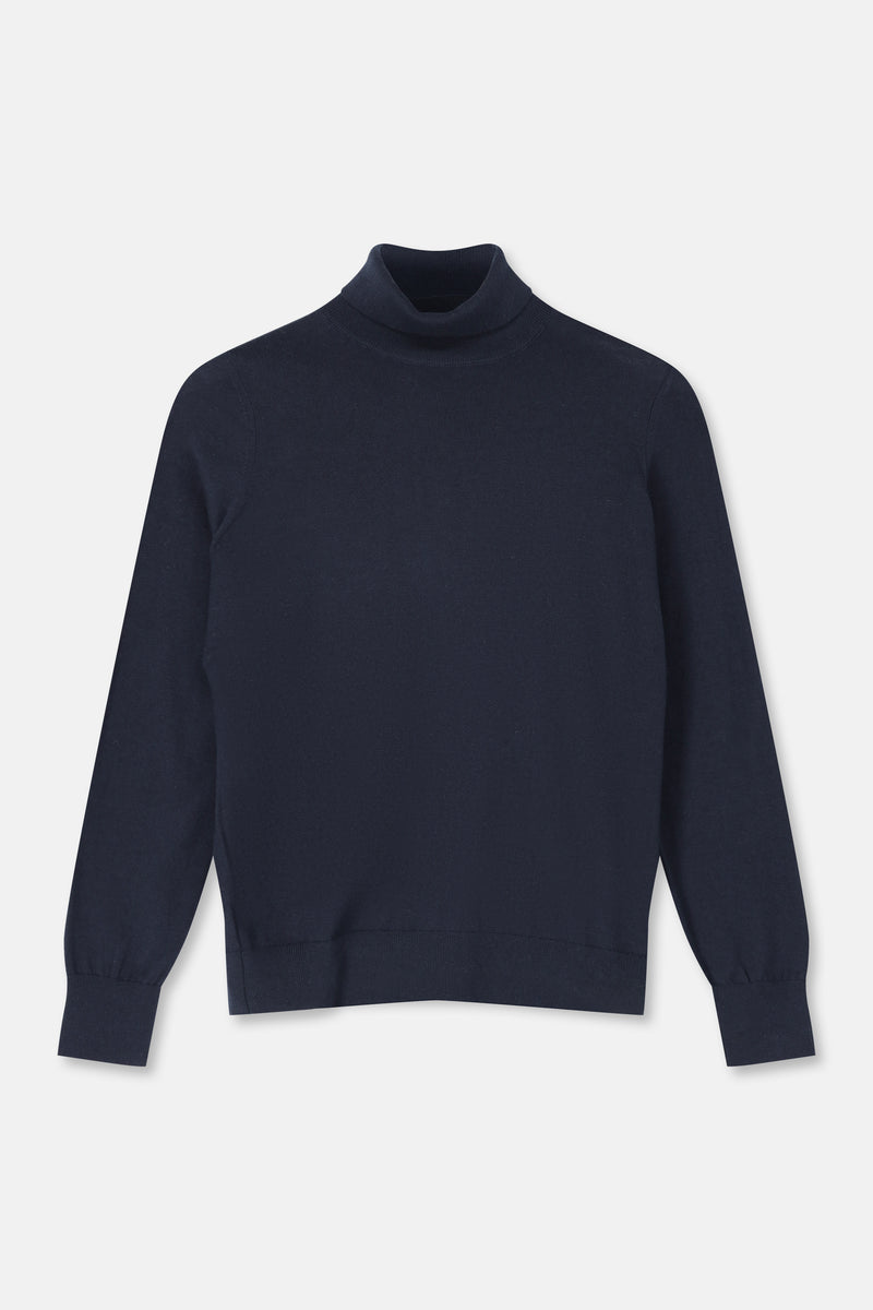 LIVIA navy rolkraagtrui