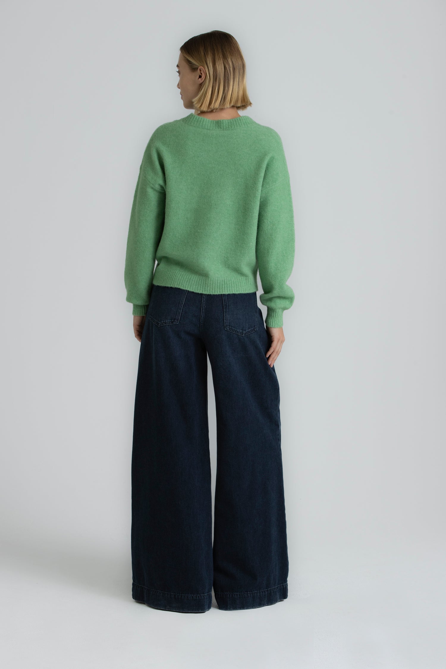 LOGAN Pull duveteux vert