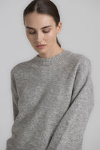 LOGAN Pull duveteux gris clair